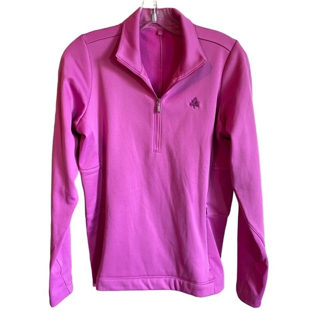 Nike Golf Tour Performer Women Long Sleeve 1/2 Zip Jacket Top Pink Sz M